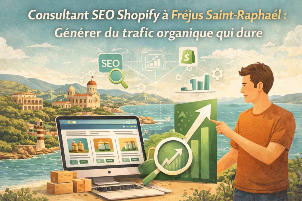Consultant SEO Shopify à Fréjus Saint-Raphaël générer du trafic organique qui dure