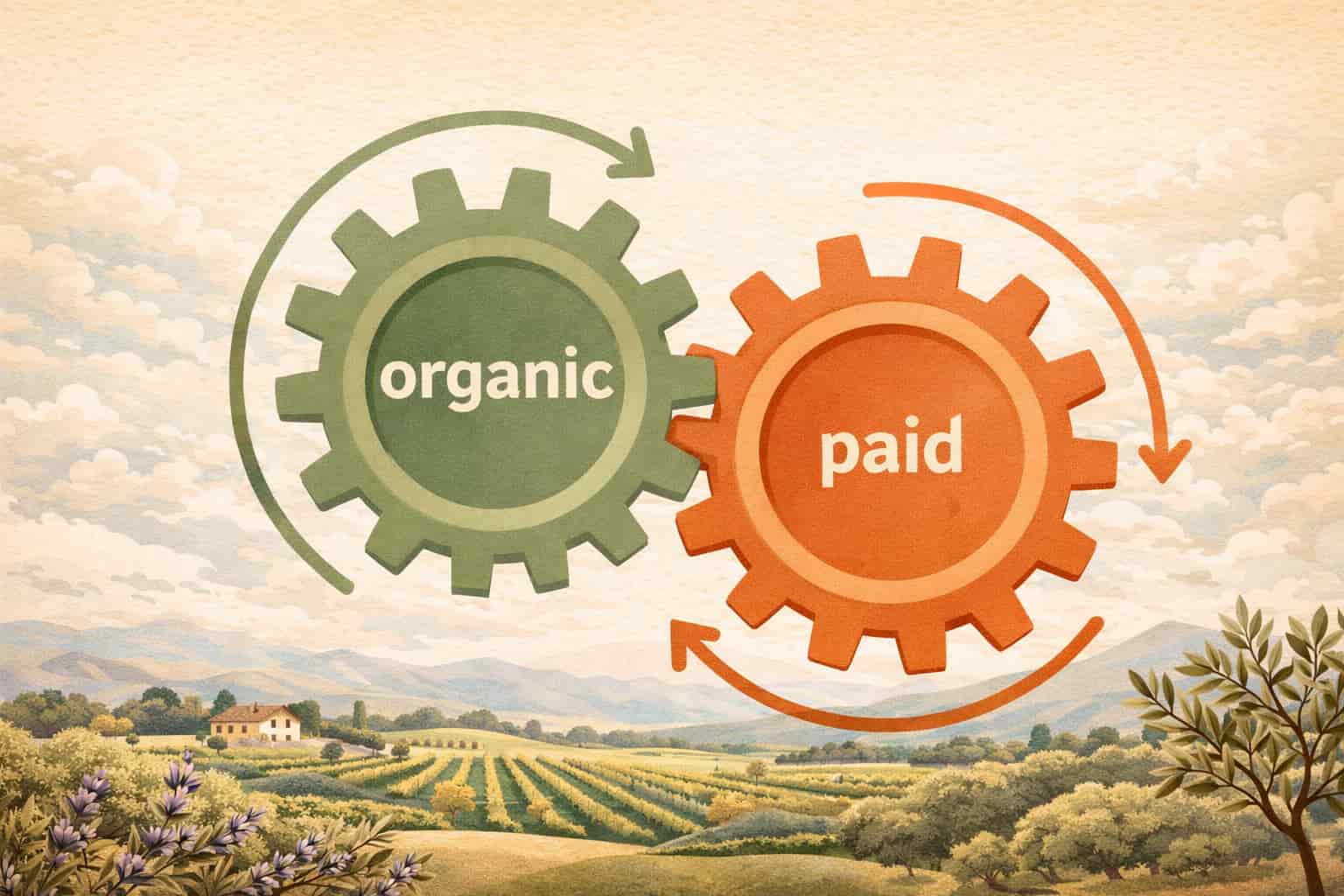 Schéma boucle vertueuse SEO SEA Quality Score signaux comportementaux données conversion