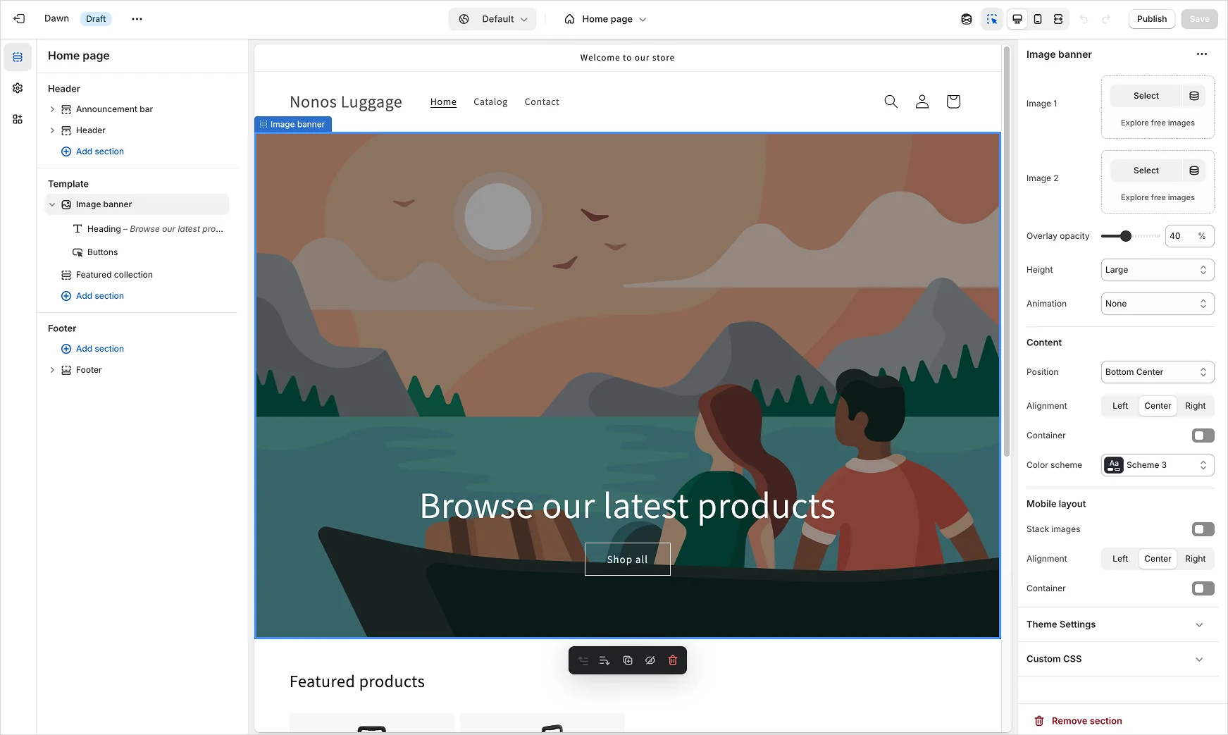 Éditeur de thème Shopify